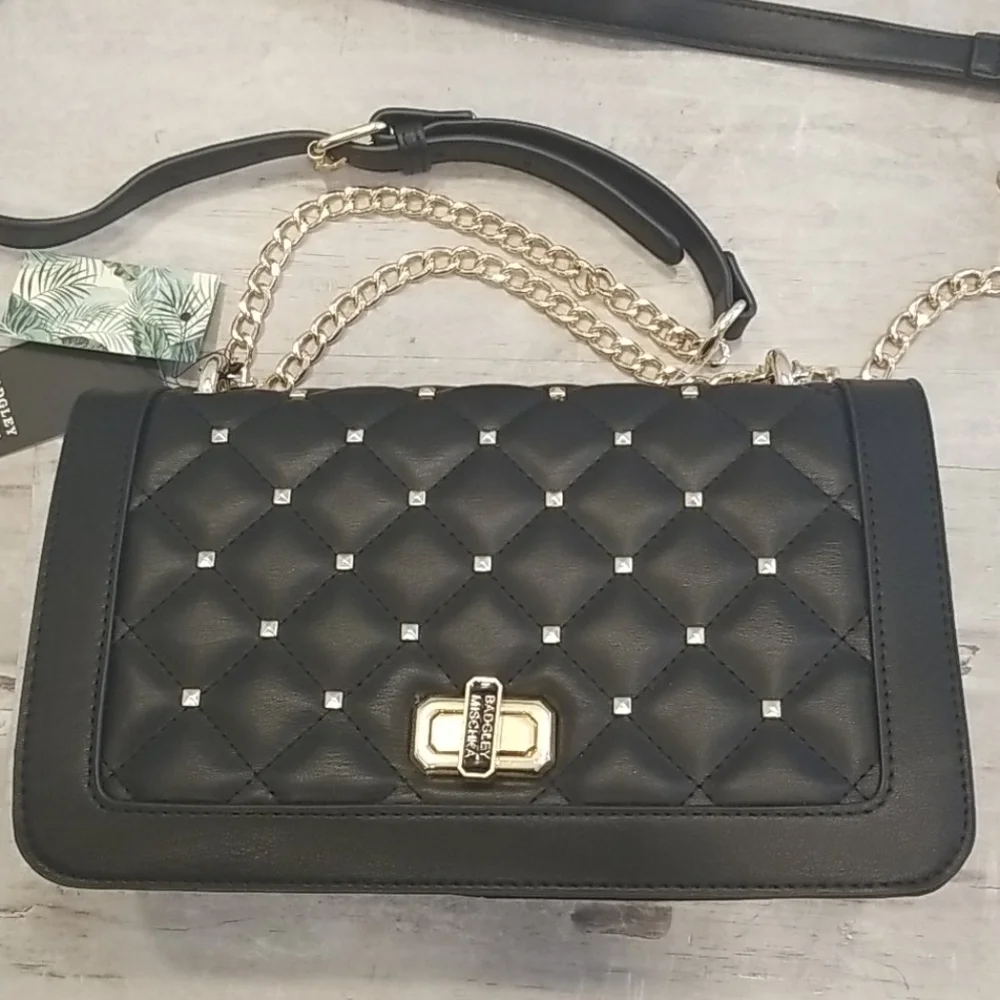 💕BADGLEY MISCHKA Studio Studed Quilted Crossbody